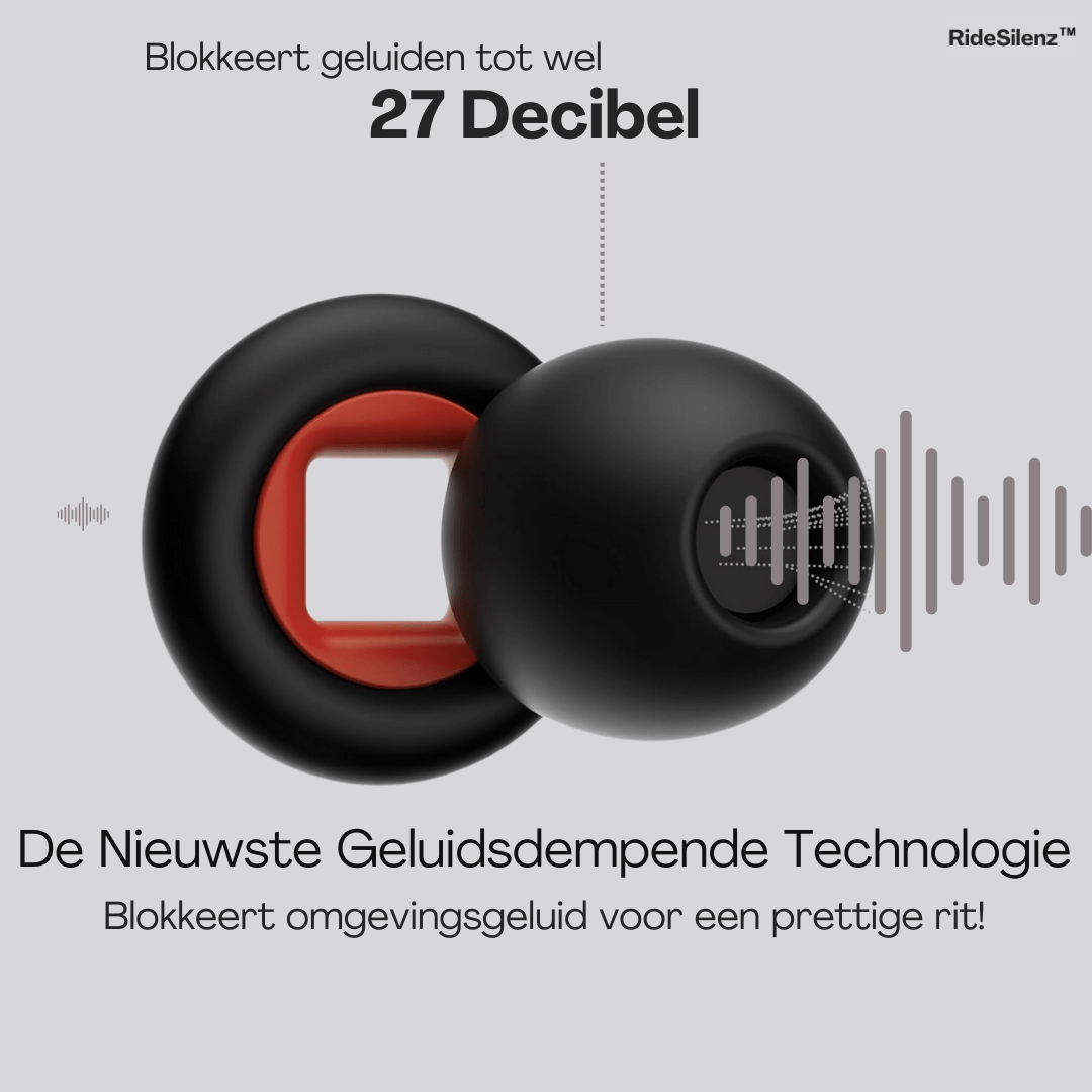 RideSilenz™ Oordoppen – Voorkom permanente ruis gehoorschade!