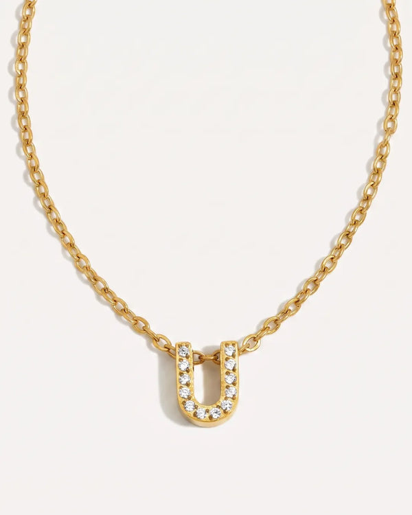 Aurelia Pavé Initial Necklace Brilliance