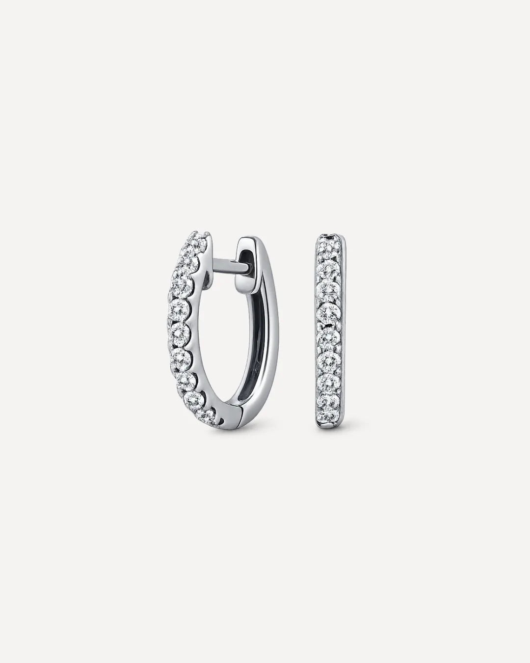 Vivienne Pavé Huggie Earrings Glow