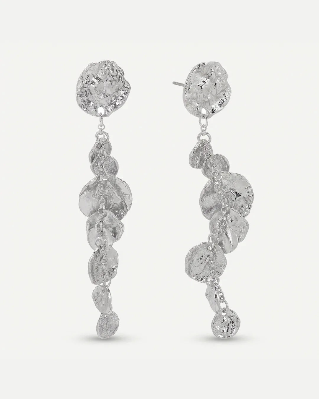 Marielle Hammered Drop Earrings Luxe
