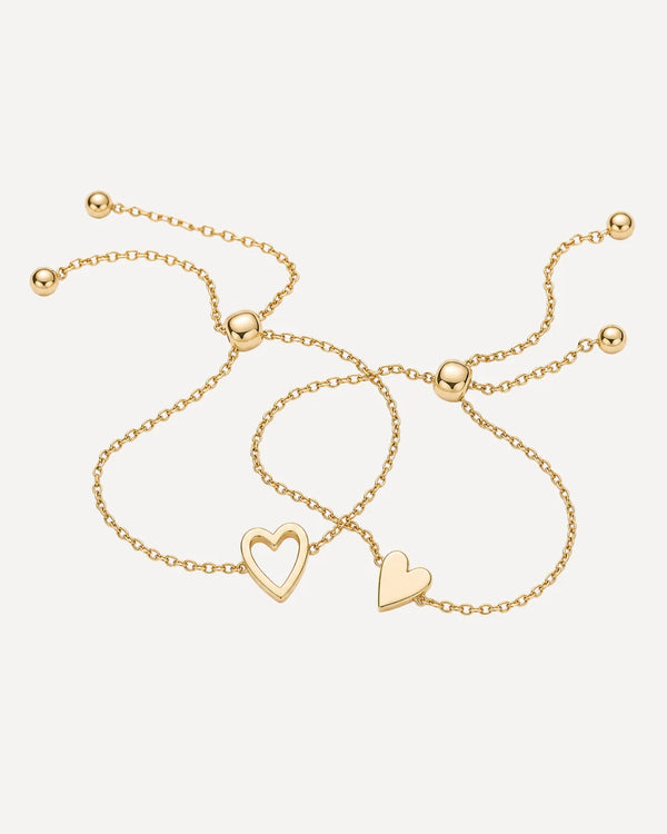 Aurora Matching Mam Daughter Heart Charm Bracelet (2 bracelets)