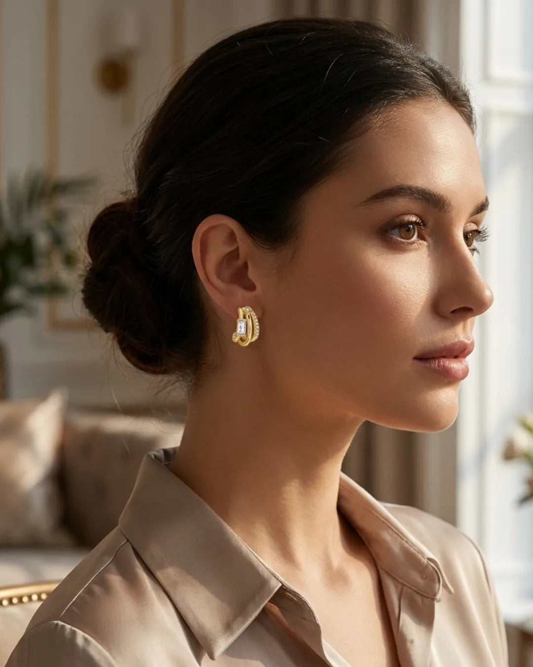 Isadora Statement Hoop Earrings Glow