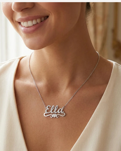 Rosalie Iced Out Name Necklace Brilliance