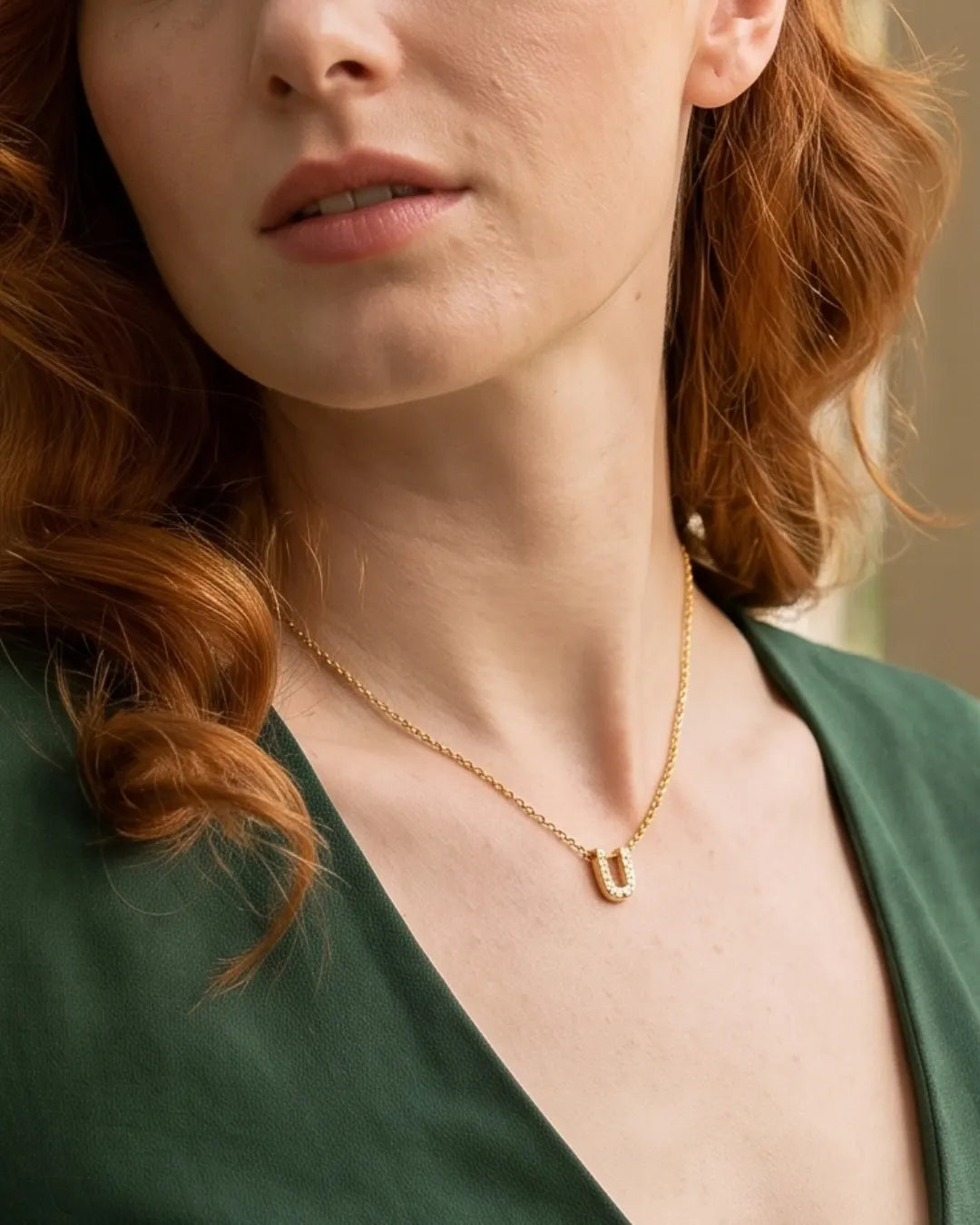 Aurelia Pavé Initial Necklace Brilliance