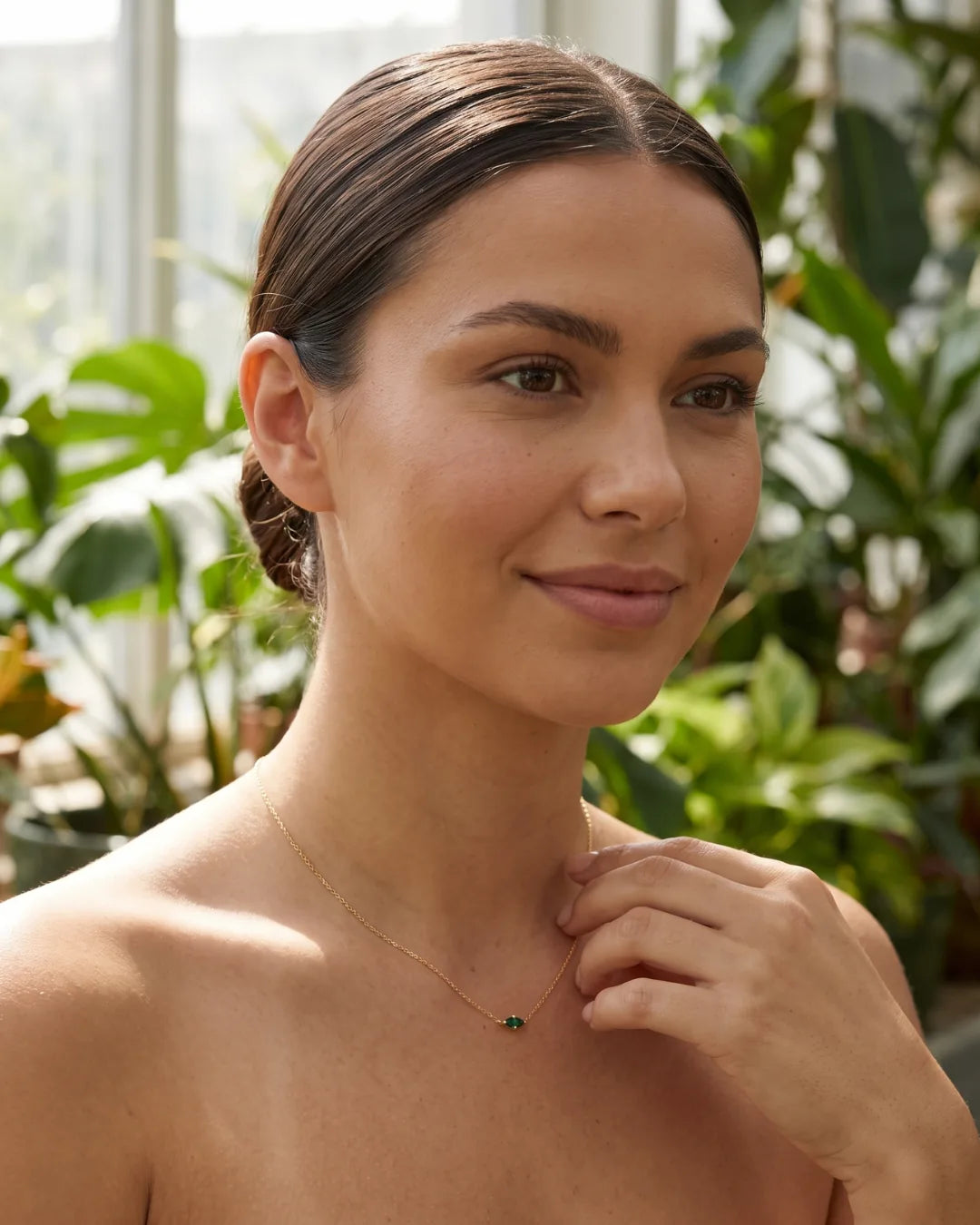 Celestine Marquise Birthstone Necklace Radiance