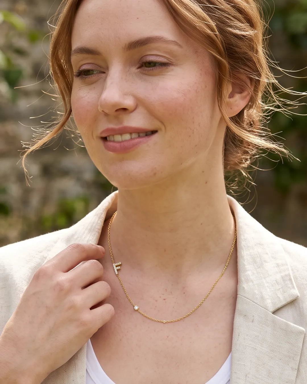 Isabeau Initial Necklace Signature