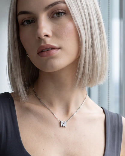 Aurelia Pavé Initial Necklace Brilliance