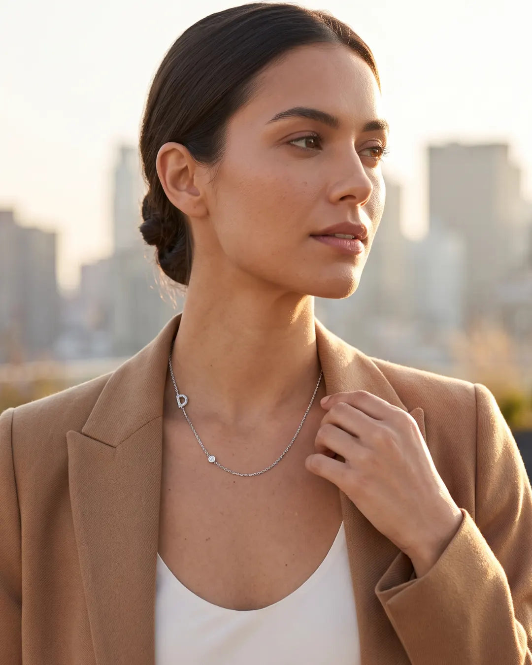 Isabeau Initial Necklace Signature