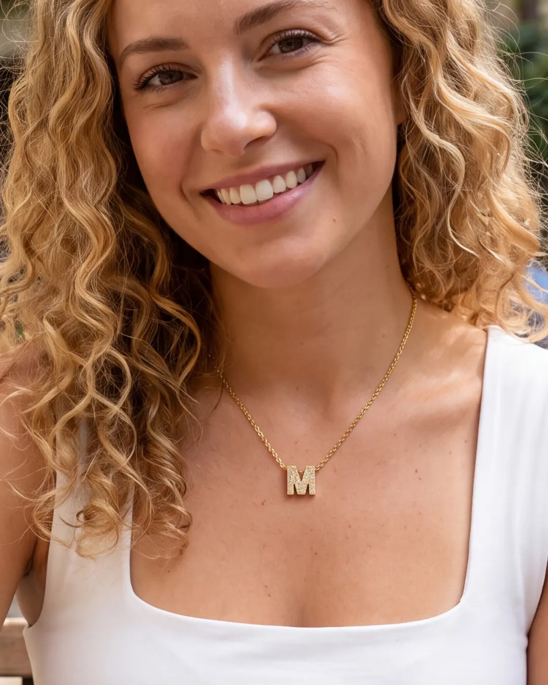 Aurelia Pavé Initial Necklace Brilliance