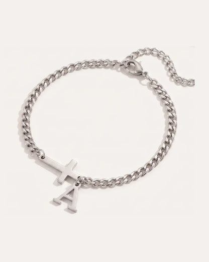 Valentina Cross Initial Bracelet Faith