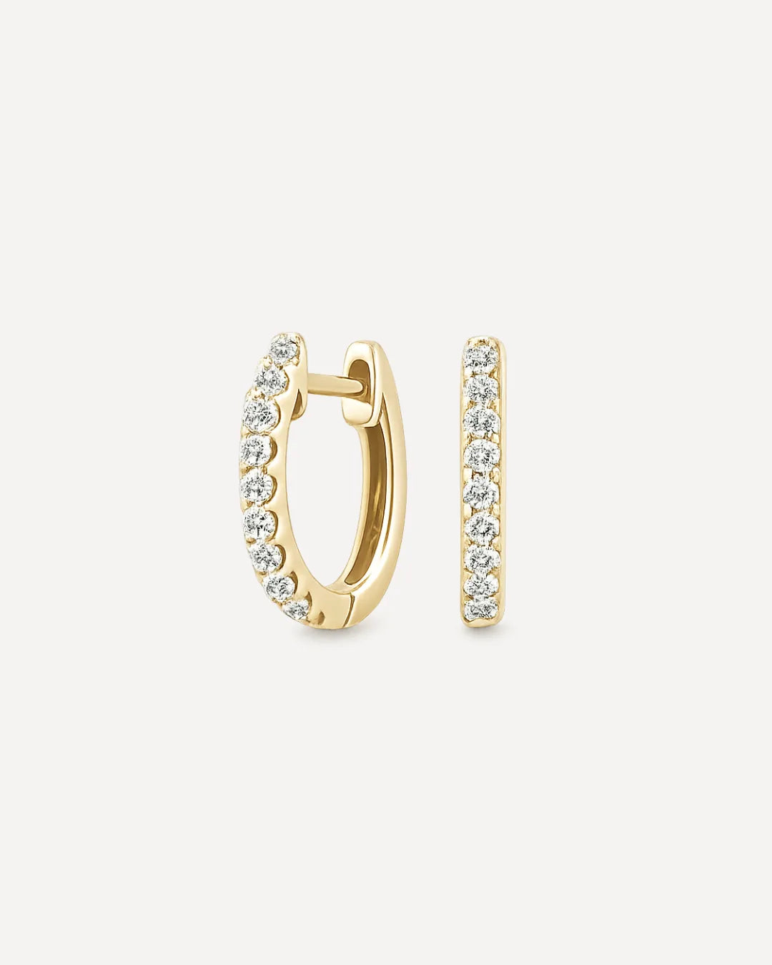 Vivienne Pavé Huggie Earrings Glow