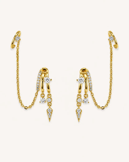 Celestia Illusion Chain Earrings Luxe