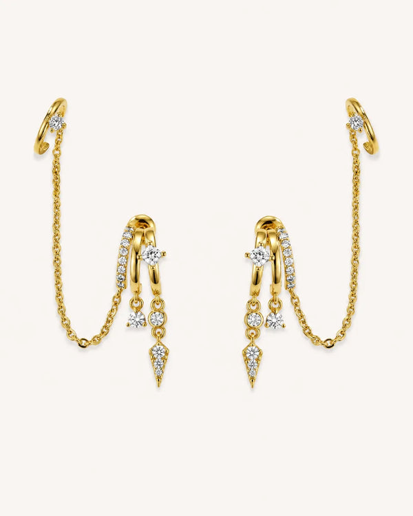 Celestia Illusion Chain Earrings Luxe