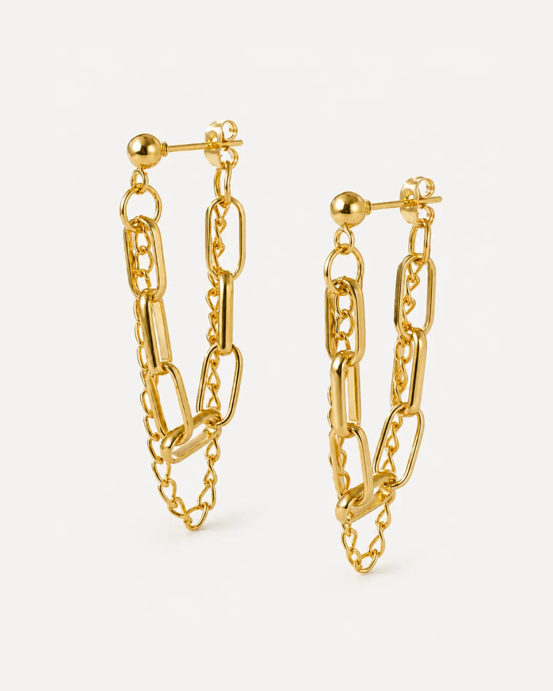 Elowyn Chain Stud Earrings Edge