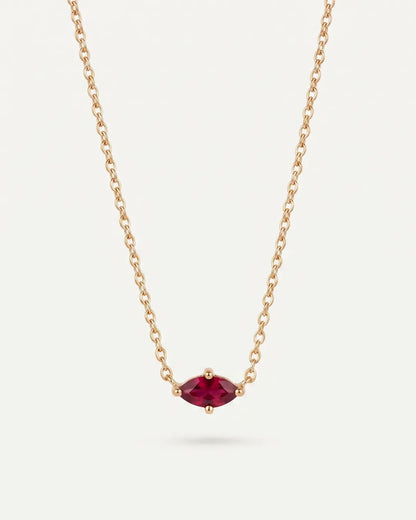 Celestine Marquise Birthstone Necklace Radiance