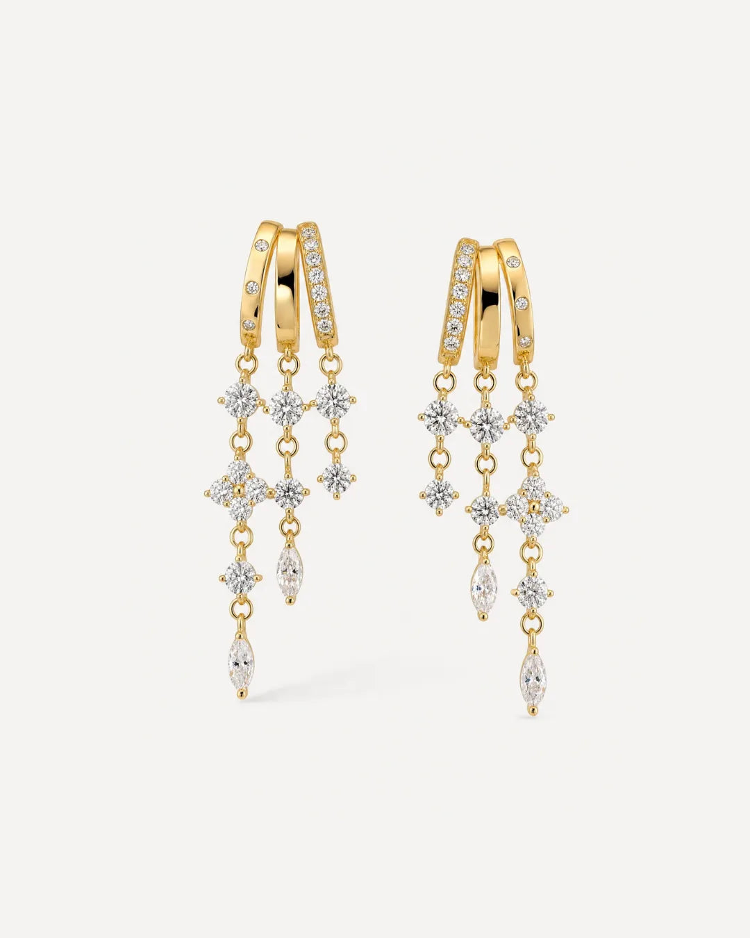 Aurelia Dangle Illusion Earrings Sparkle