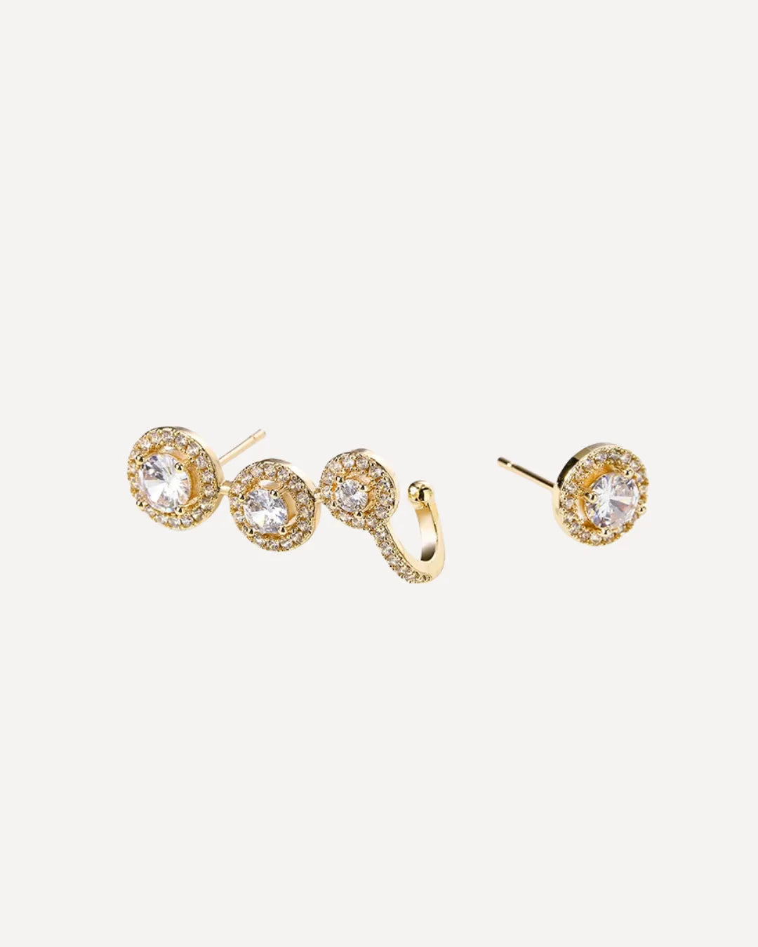 Elena Ear Cuff Stud Earrings