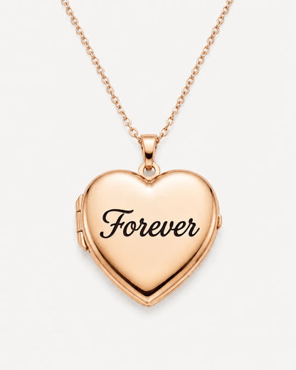 Evelina Heart Photo Locket Necklace Cherish