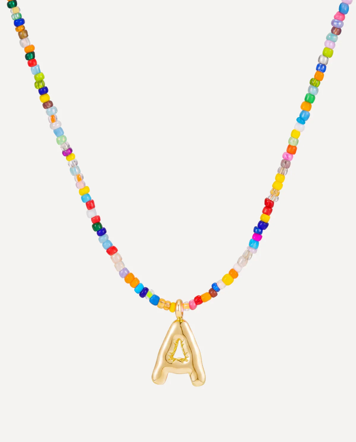 Vivienne Initial Beaded Necklace Joy