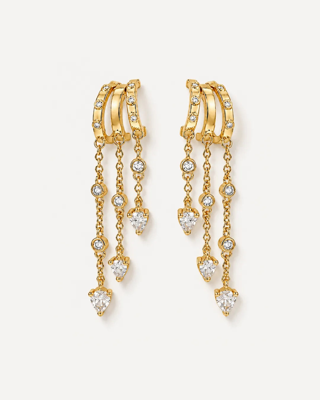 Elara Cascading Illusion Earrings Sparkle