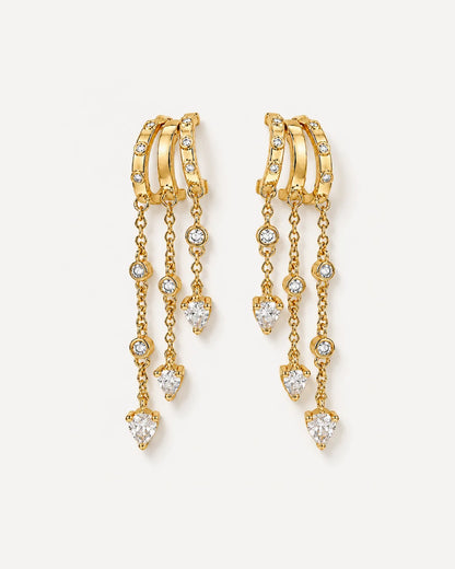 Elara Cascading Illusion Earrings Sparkle