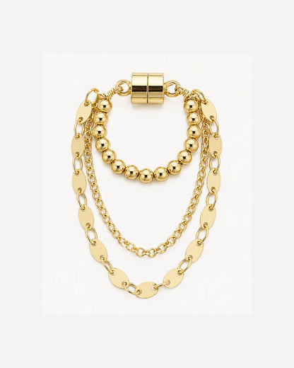 Isolde  Magnetic Layered Chain Ear Cuff