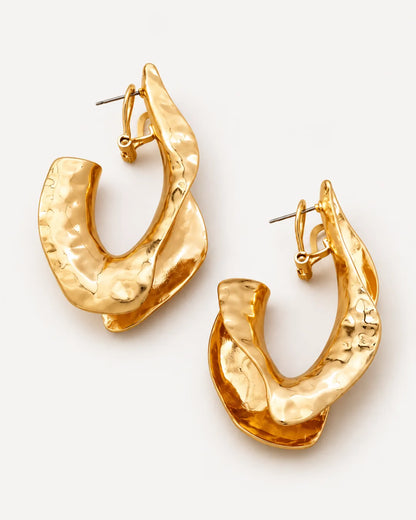 Marcelline Bold Statement Hoop Earrings Edge