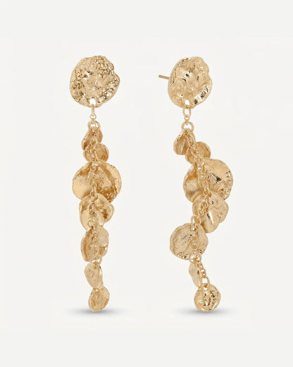 Marielle Hammered Drop Earrings Luxe