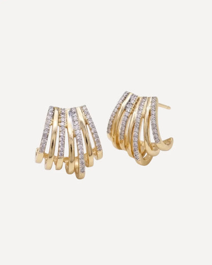 Celeste Illusion Hoop Earrings Statement