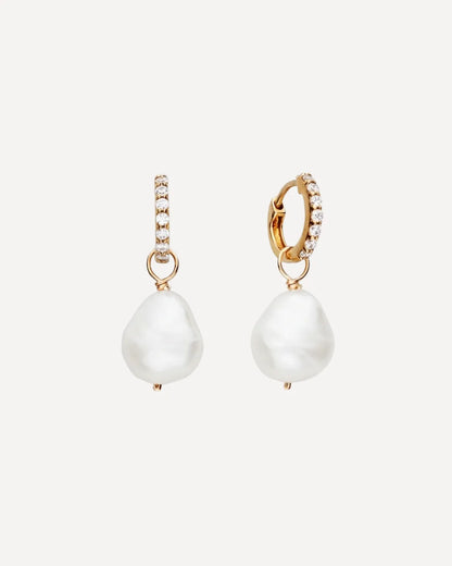 Rosaline Pearl Huggie Earrings Grace