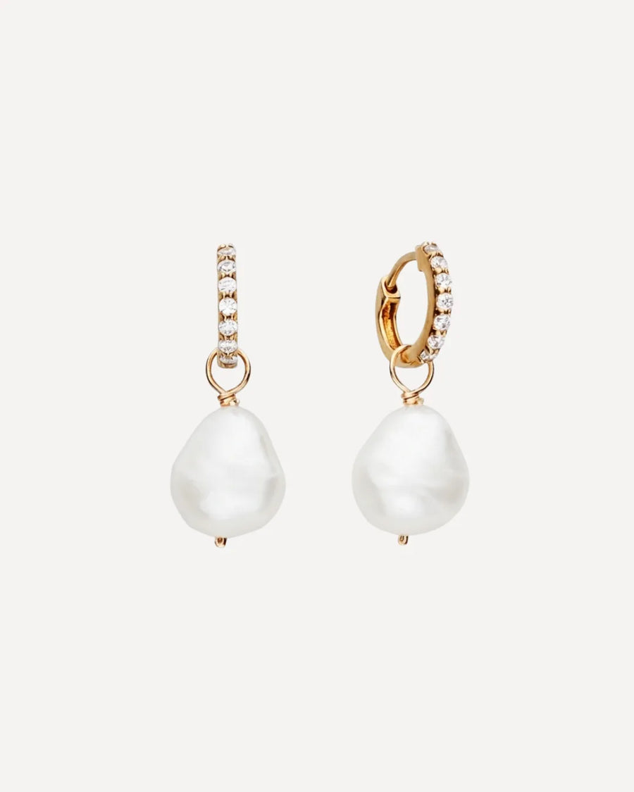 Rosaline Pearl Huggie Earrings Grace