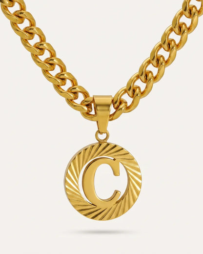 Valentina Initial Cuban Chain Necklace