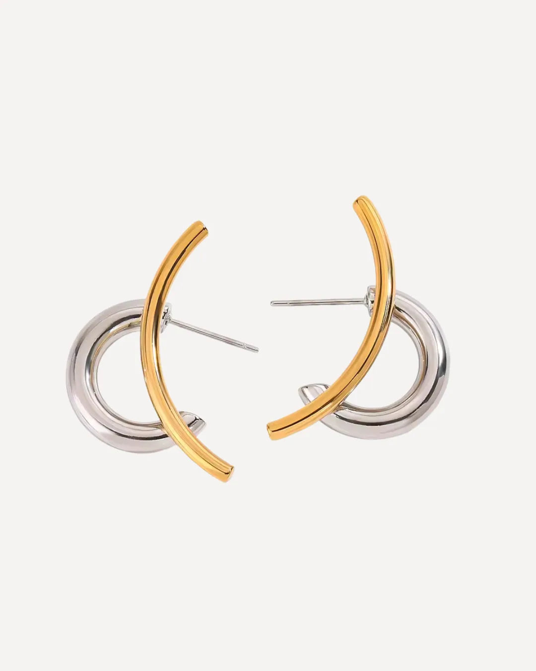 Colette Two Tone Earrings Modern