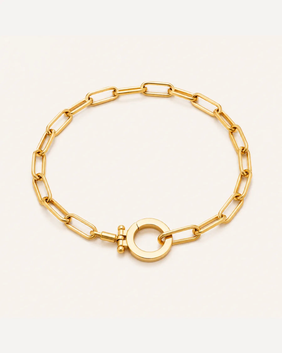 Ava Paperclip Chain Bracelet for Charms