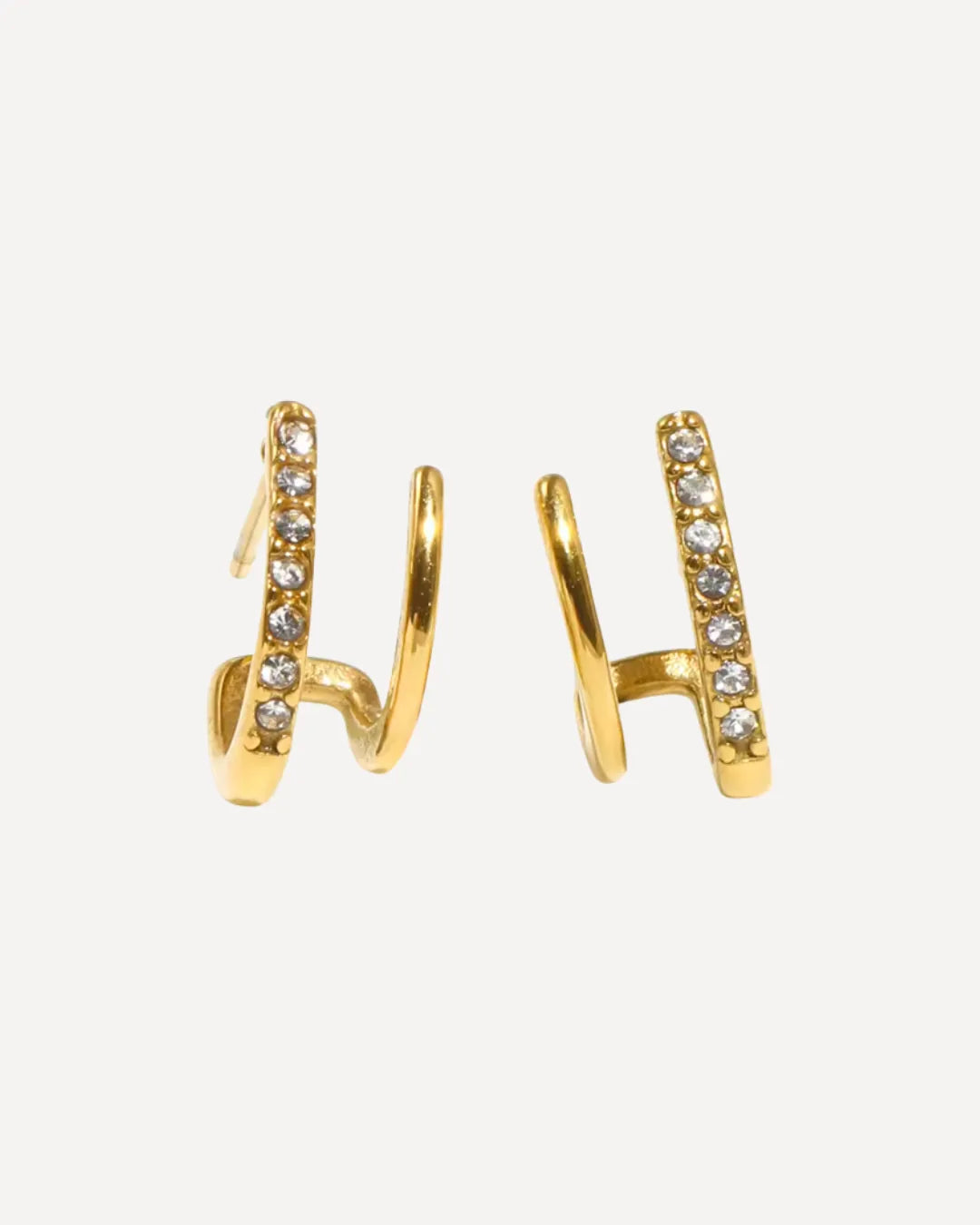 Lucia Double Hoop Earrings Sleek