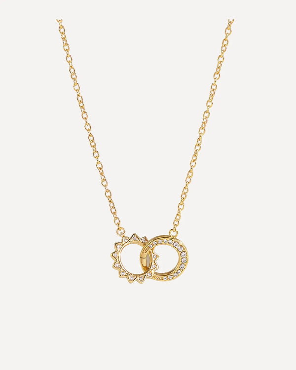 Celestine Interlocking Circle Necklace Unity