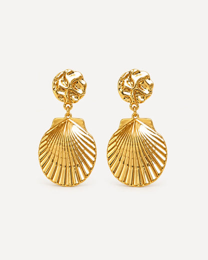 Maristella Statement Shell Earrings Luxe