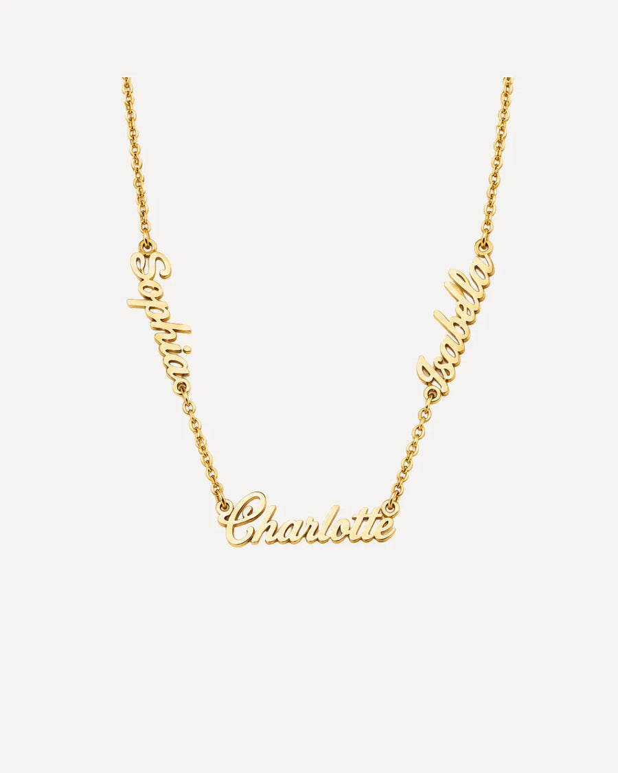 Ava Multiple Name Necklace with Custom Names