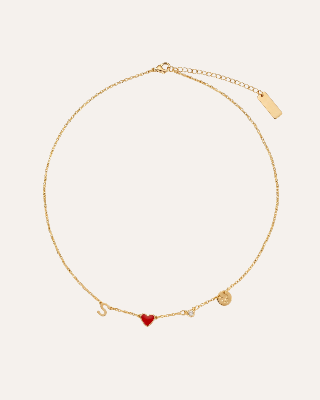 Vivienne Initial Heart Necklace Cherish
