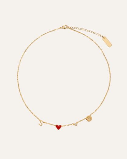 Vivienne Initial Heart Necklace Cherish