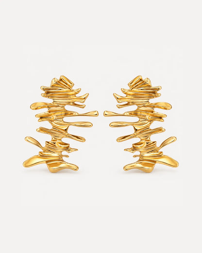 Avelline Abstract Branch Statements Earrings Bold