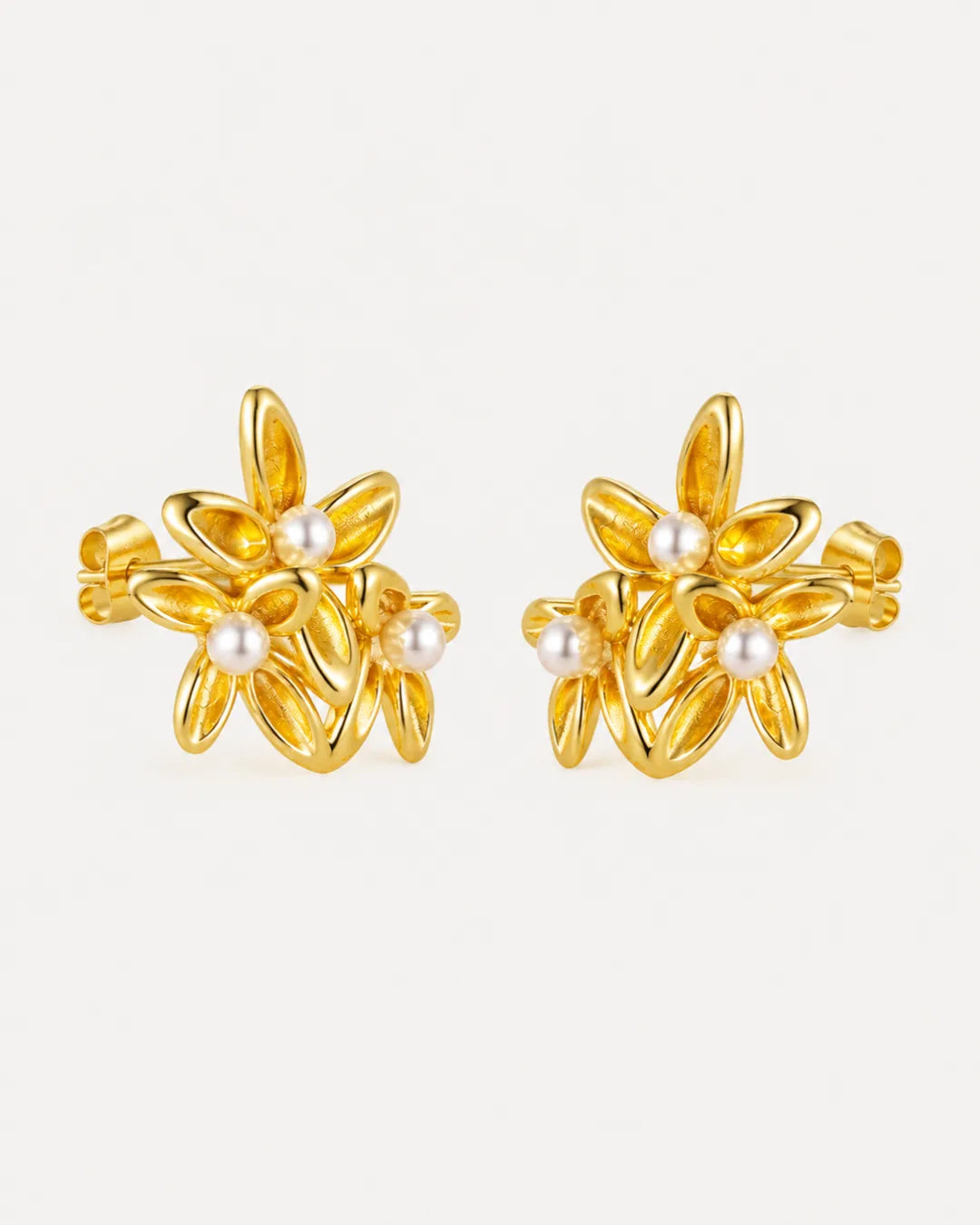 Florienne Pearl Flower Earrings Bloom