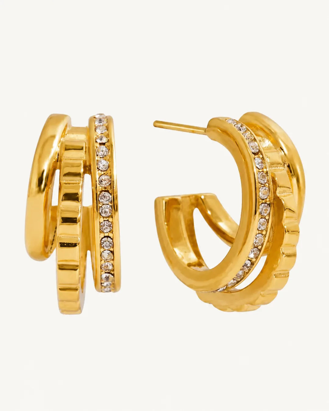 Marcella Illusion Hoop Earrings Luxe