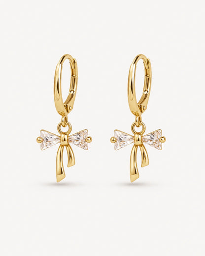 Celina Bow Huggie Earrings Lavish