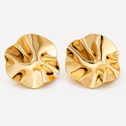 Ondine Sculptural Ripple Stud Earrings