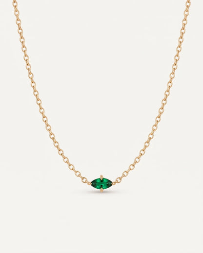 Celestine Marquise Birthstone Necklace Radiance