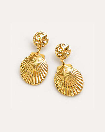 Maristella Statement Shell Earrings Luxe