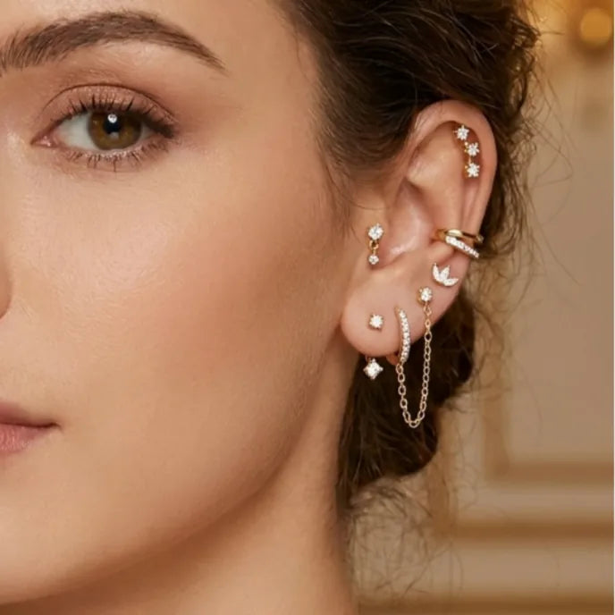 Lunelle Ear Stack Earring 6 Piece Set