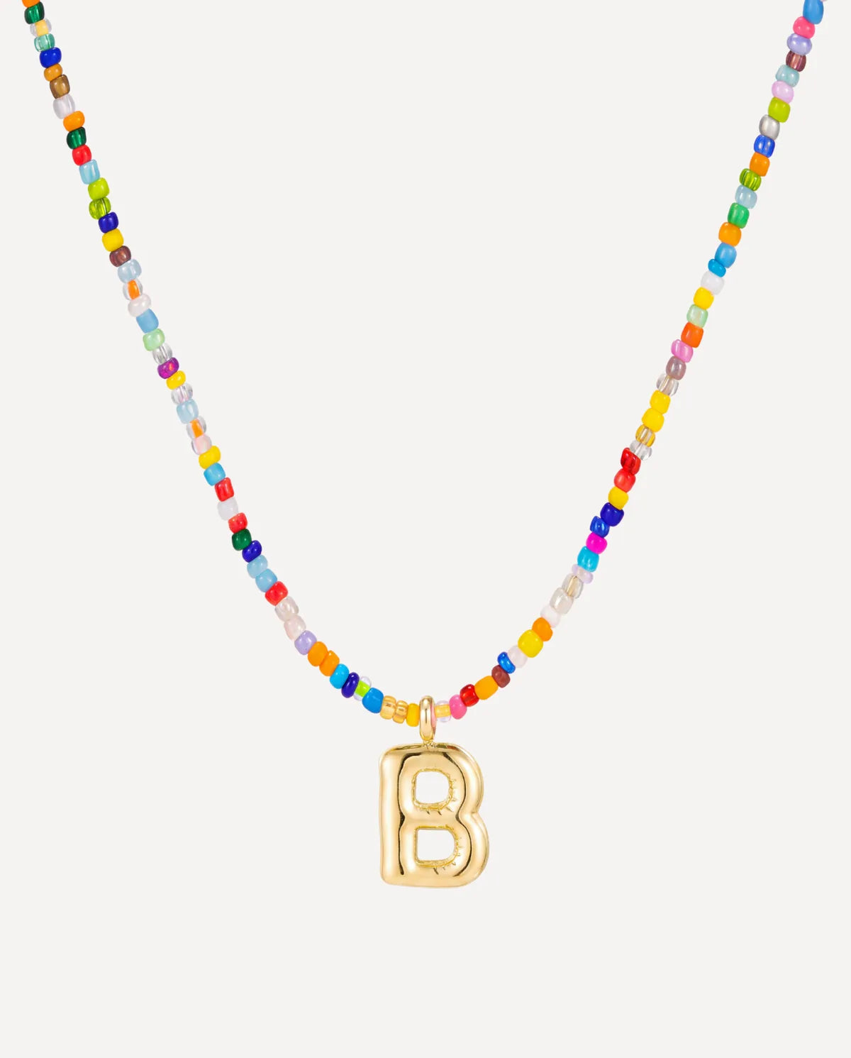 Vivienne Initial Beaded Necklace Joy