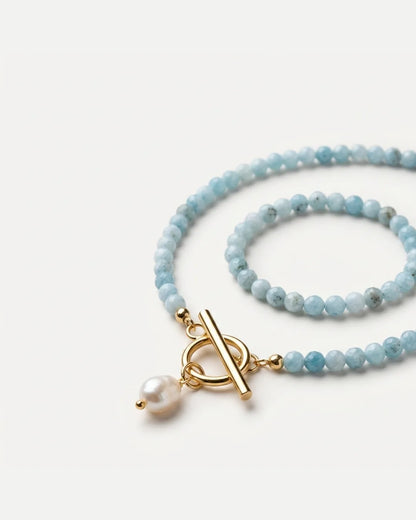 Mariselle Turquoise Pearl Necklace Serenity